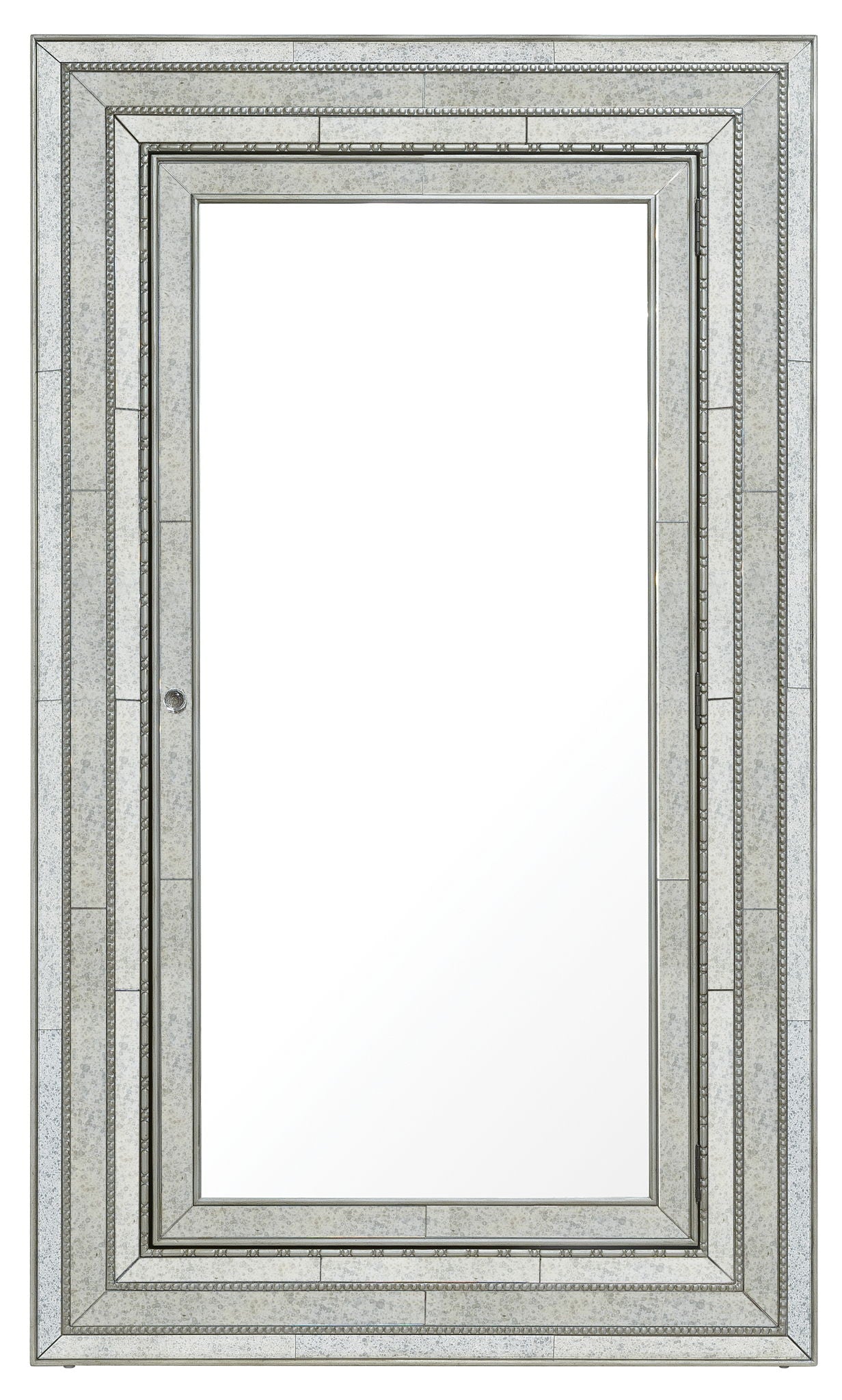 Melange - Glamour Floor Mirror With Jewelry Armoire Storage - Champagne
