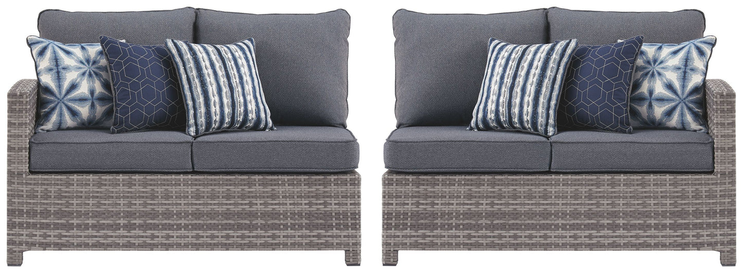Salem - Gray - Raf / Laf Loveseat W/Cush (Set of 2)
