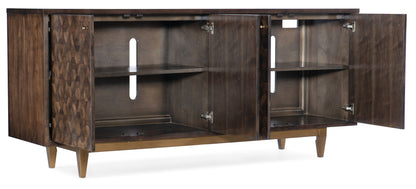 Melange - Alpine 4-Door Credenza - Dark Brown