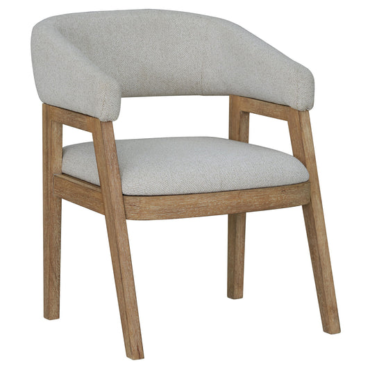 Escape - Dining Barrel Dining Chair (Set of 2) - Glazed Natural Oak / Mirage Mist
