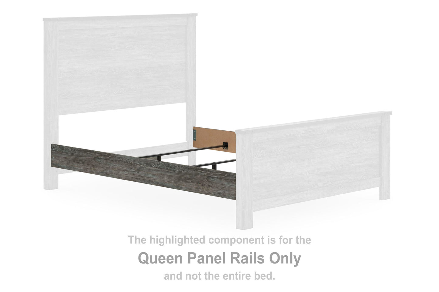 Frandern - Queen Panel Rails - Gray
