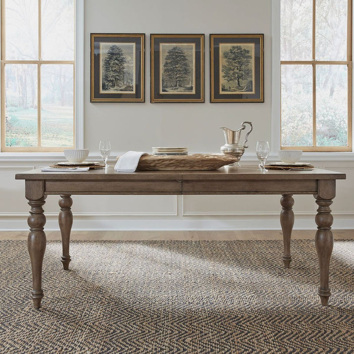 Liberty Furniture Americana Farmhouse Rectangular Leg Table in Dusty Taupe & Black