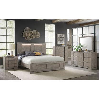 Kelis - 3 Drawer Nightstand With USB - Gray