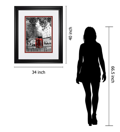 Telephone By Emily Navas - Framed Print Wall Art - Black