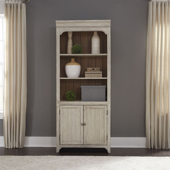 Liberty Farmhouse Reimagined Bookcase in Antique White