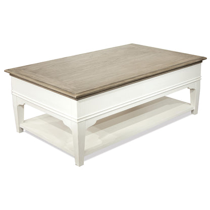 Myra - Leg Cocktail Table - Natural / Paperwhite