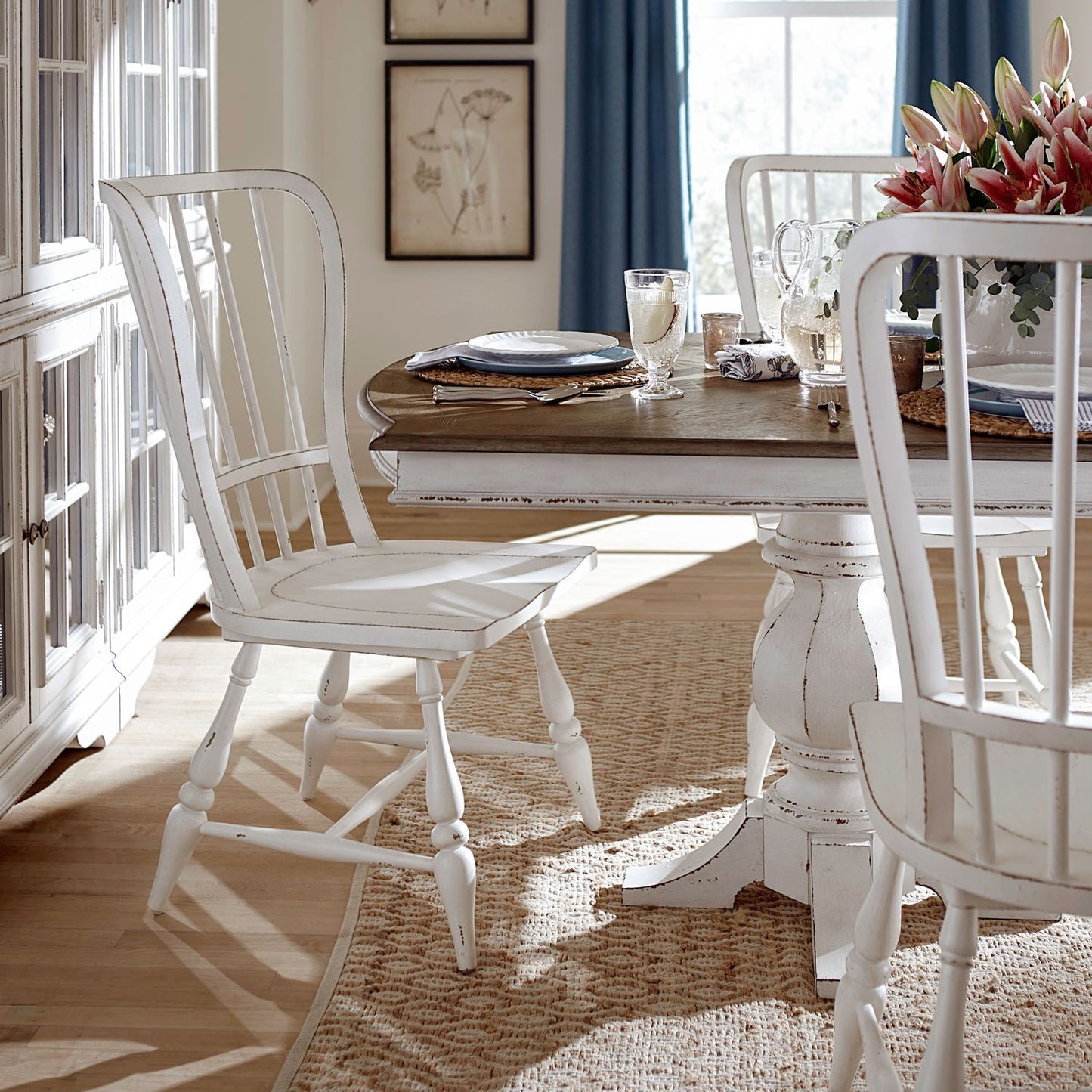 Magnolia Manor - Double Pedestal Table Set
