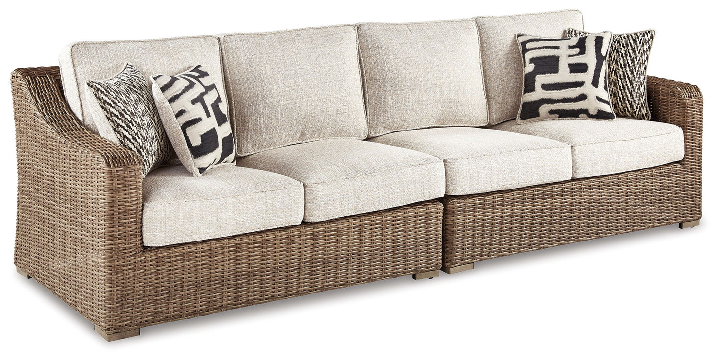 Beachcroft - RAF/LAF Loveseat w/Cush (Set of 2) - Beige