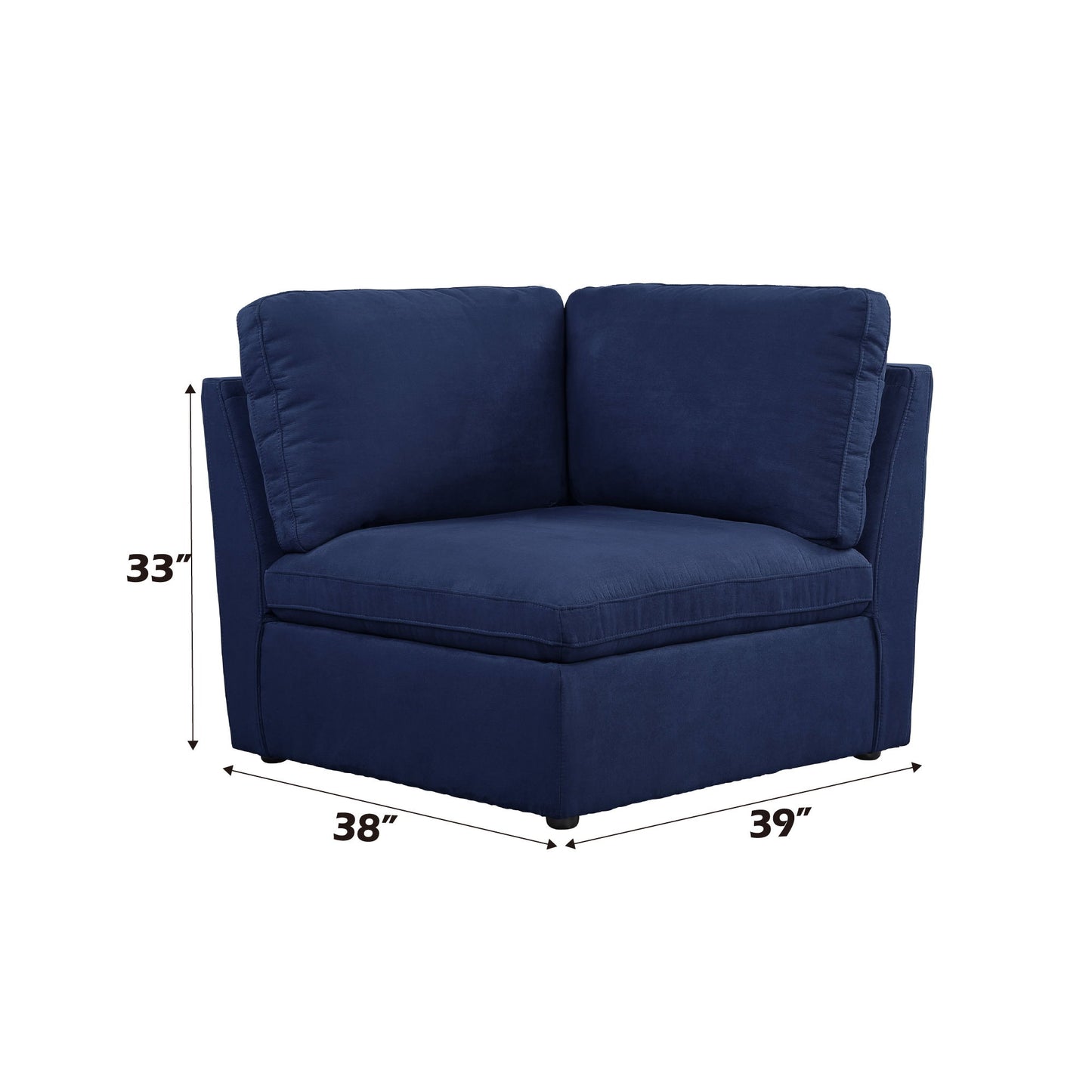 Crosby - Modular Wedge - Blue Fabric
