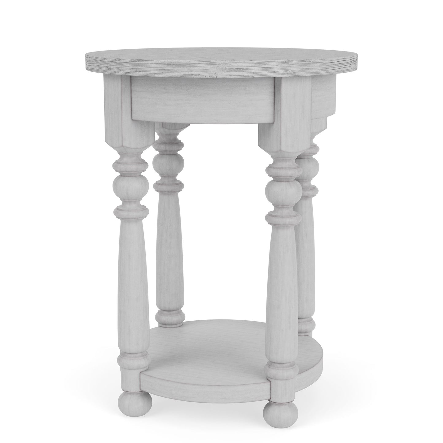Winston - Round Chairside Table - Aged Cotton