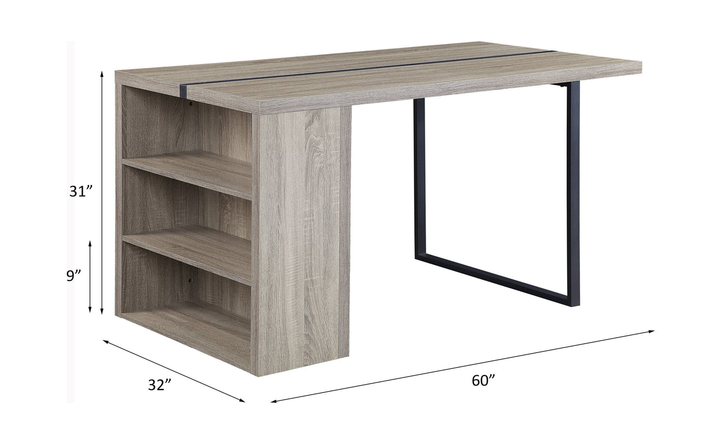 Patwin - Dining Table - Gray Oak & Black