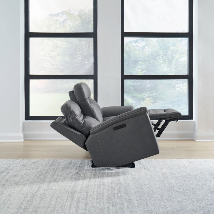 Liberty Furniture Cooper Loveseat w/Console P3 & ZG in Blue Gray