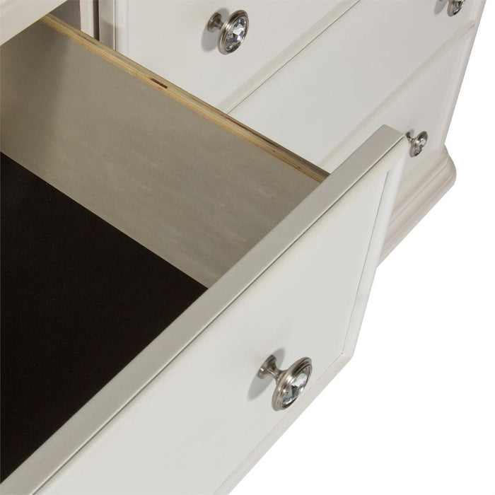 Liberty Furniture Stardust 6 Drawer Dresser in Iridescent White