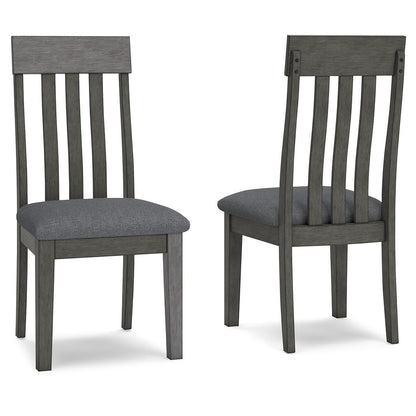 Hallanden - Dining UPH Side Chair (Set of 2) - Black / Gray