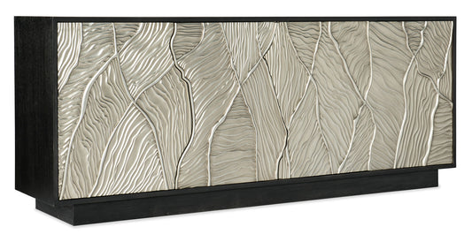 Melange - Summit Gorge Entertainment Console - Black / Pearl Silver