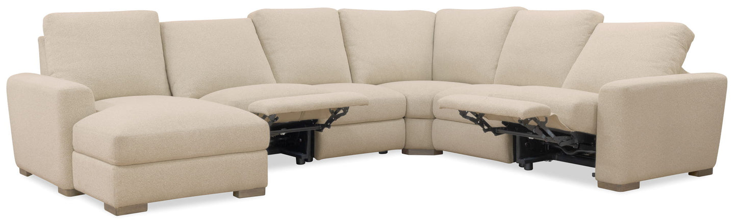 MS - Optimus Five-Seat Power Sectional - Beige