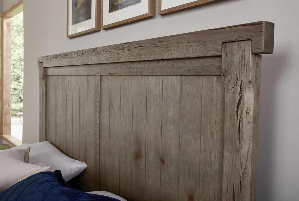 Vaughan Bassett Yellowstone Queen American Dovetail Panel Storage Bed in Dapple Grey