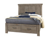Vaughan Bassett Yellowstone Queen American Dovetail Panel Storage Bed in Dapple Grey image