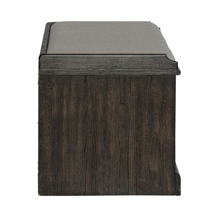 Liberty Furniture Mill Creek Wall Bench in Peppercorn
