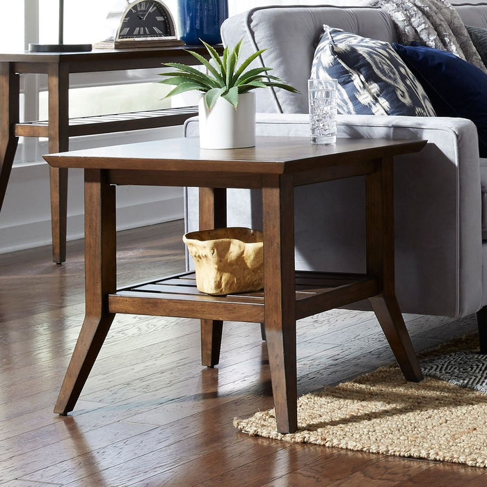 Liberty Furniture Ventura Blvd Rectangular End Table in Bronze