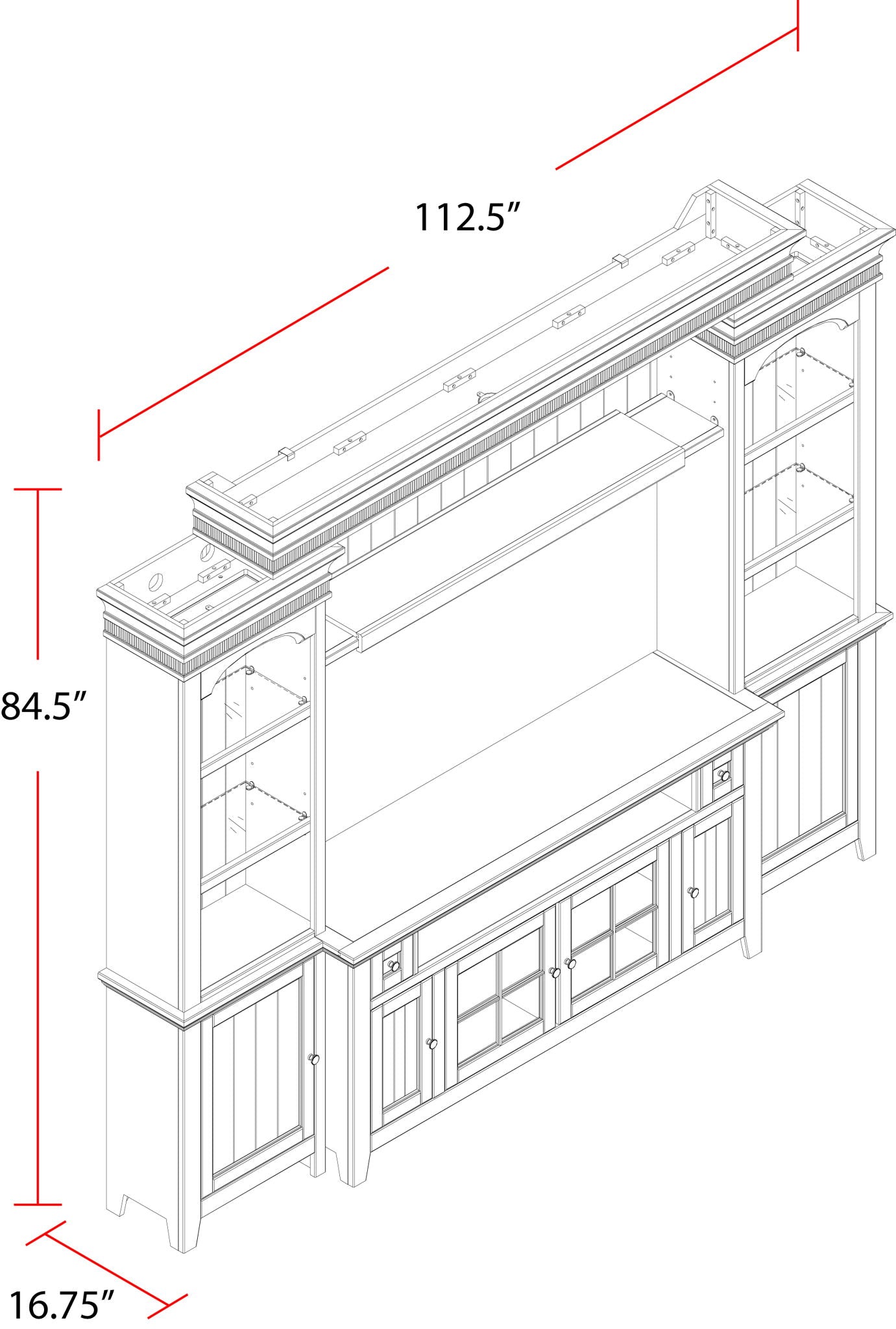 Tidewater - Console Entertainment Wall