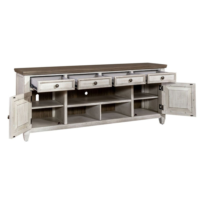 Liberty Heartland 76" Tile TV Console in Antique White