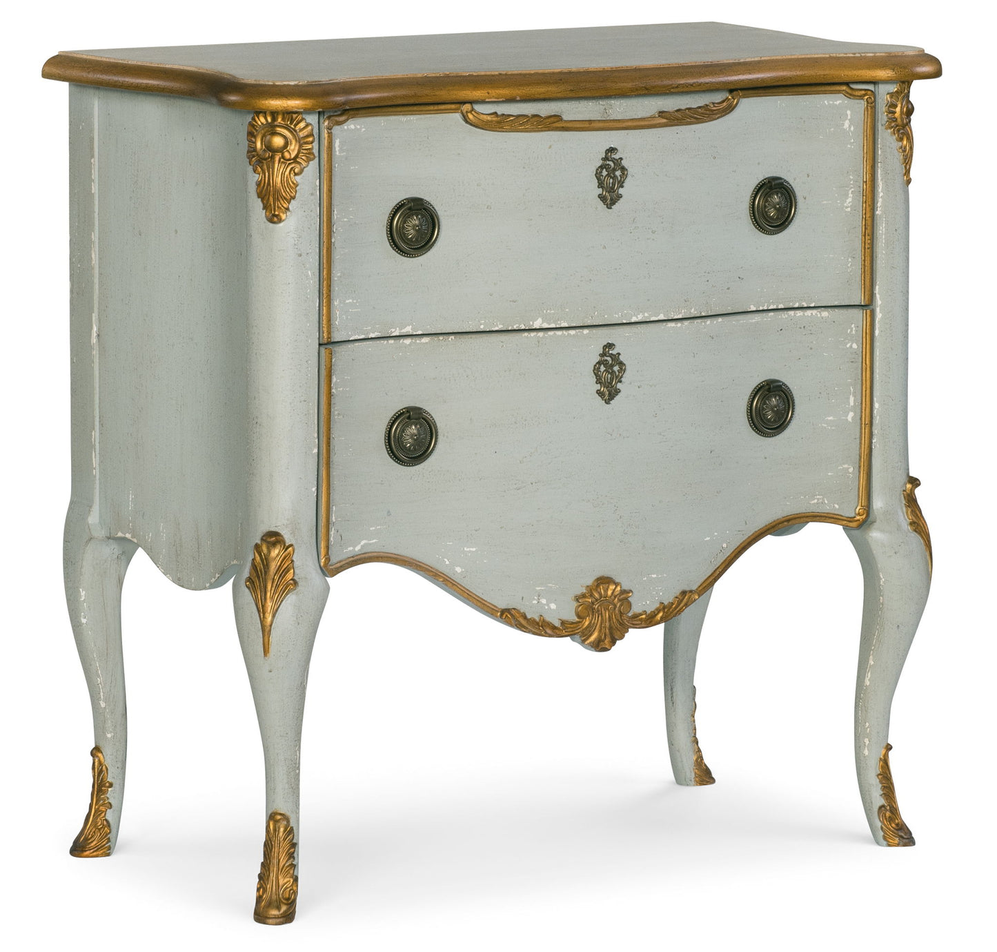 Melange - French 2-Drawer Chest - Pearl Silver