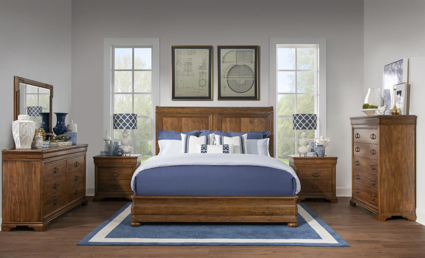 Echelon - Rectangular Mirror - Heritage Walnut