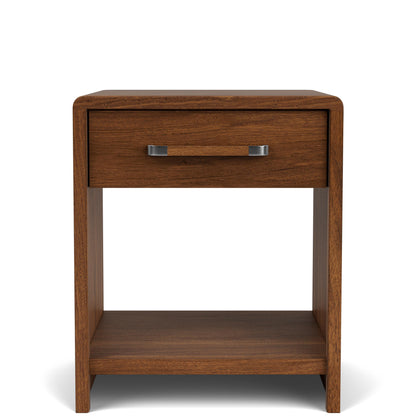 Elsie - One Drawer Nightstand - Dark Brown