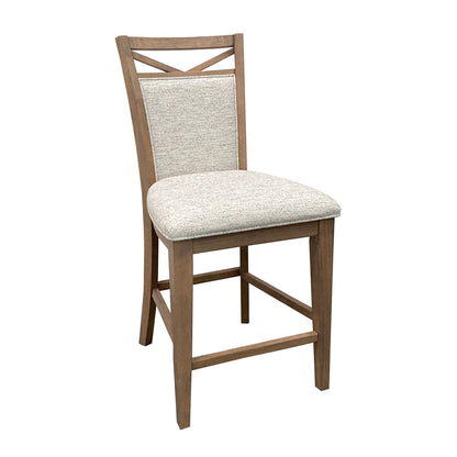 Americana Modern Dining - Upholstered Fabric Counter Chair (Set of 2) - Cotton