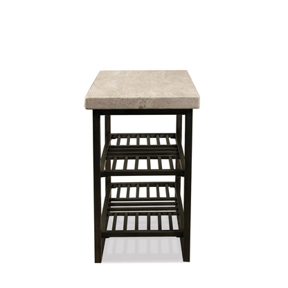 Capri - Chairside Table - Alabaster Travertine