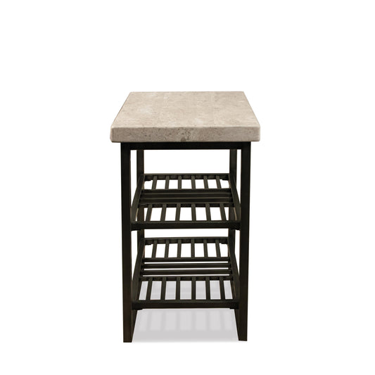 Capri - Chairside Table - Alabaster Travertine