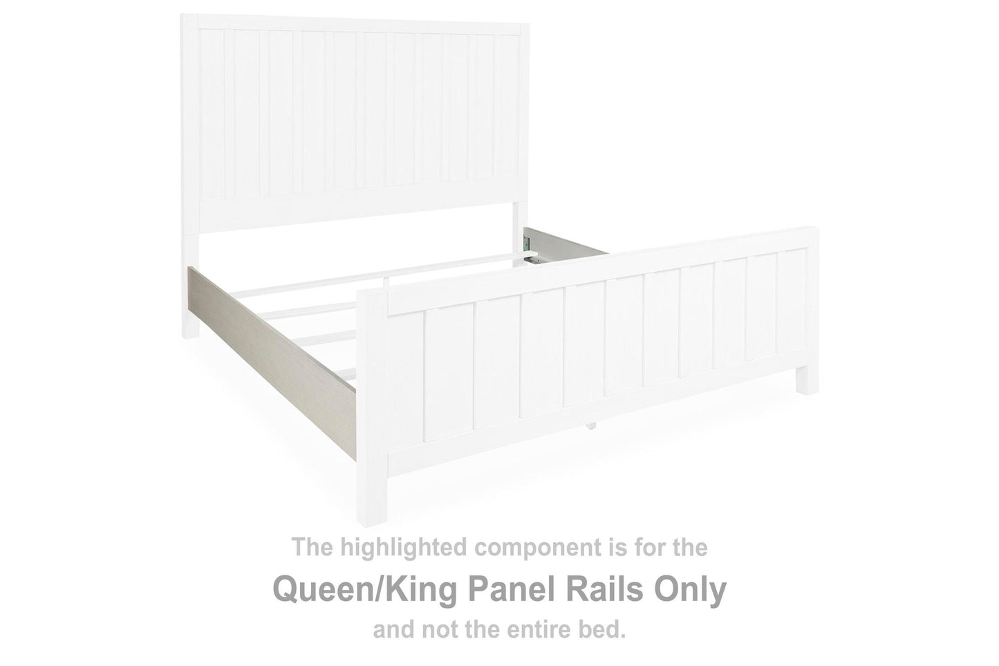 Shaybrock - Queen/King Panel Rails - Antique White