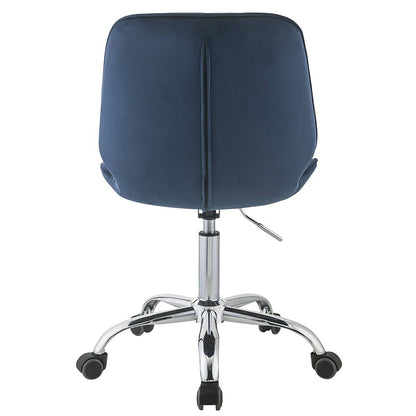Muata - Office Chair - Twilight Blue Velvet & Chrome