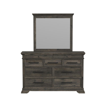 Park Ridge - Dresser And Mirror Set - Charcoal