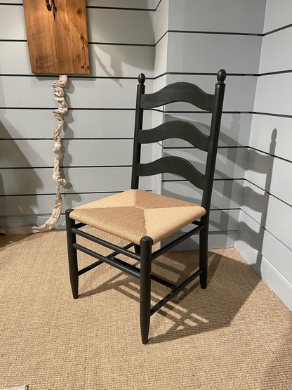 Vintage Market - Rush Seat Ladder Back Side Chair - Mallard Green