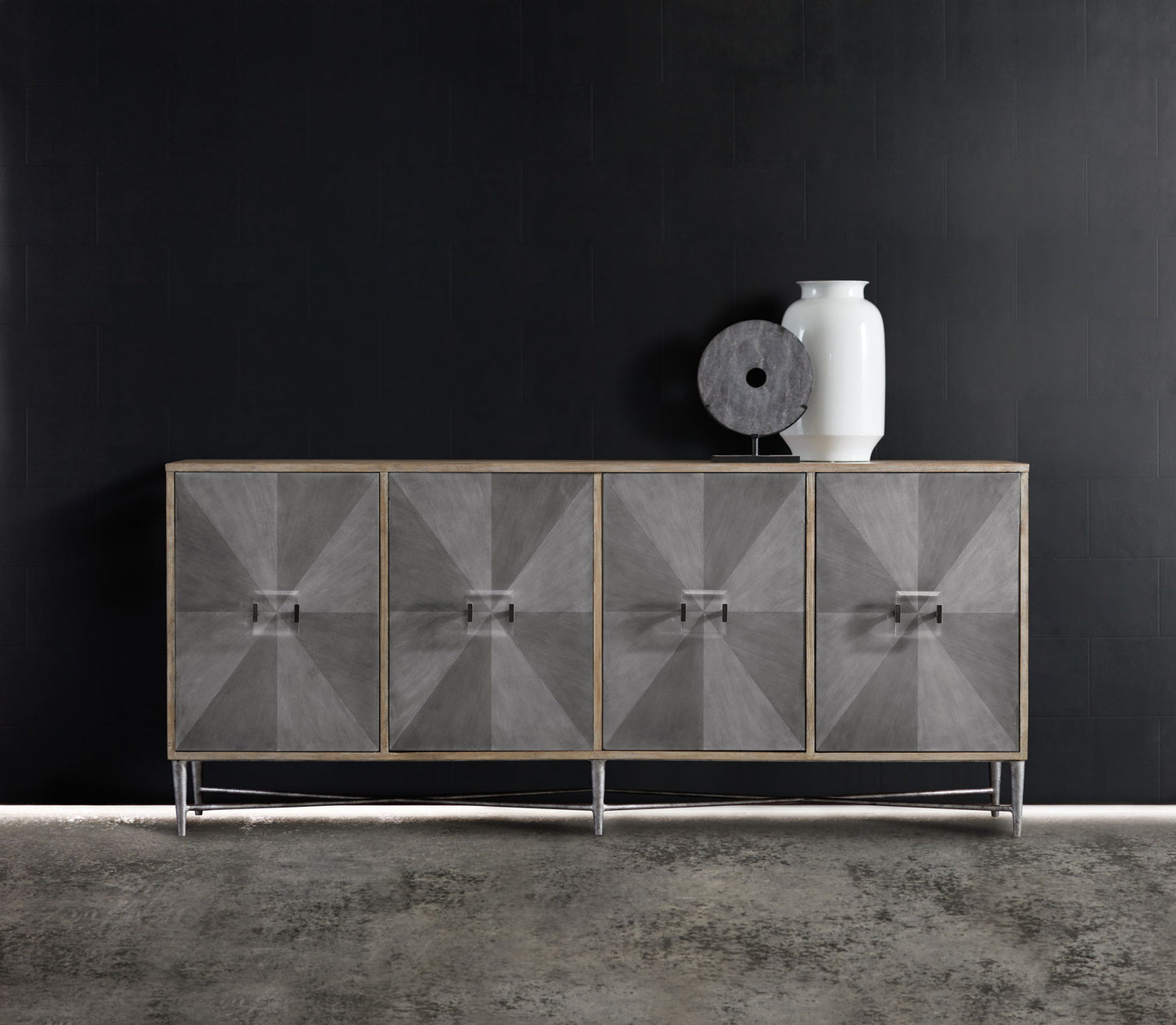 Melange - Zola Four-Door Credenza - Light Brown