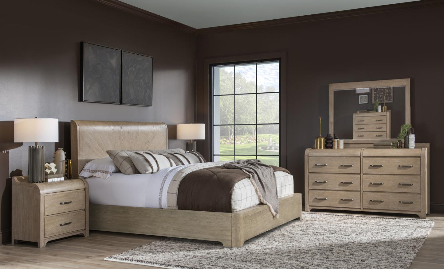 Flow - Complete Panel Bed With Storage Footboard 1 Storage Side Rail