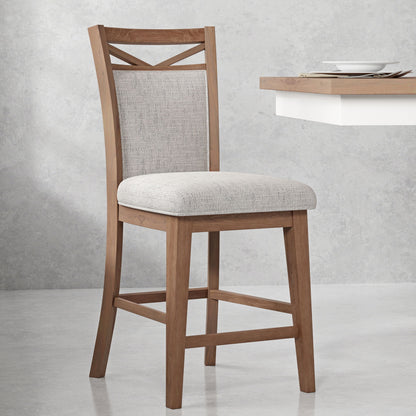 Americana Modern Dining - Upholstered Fabric Counter Chair (Set of 2) - Cotton