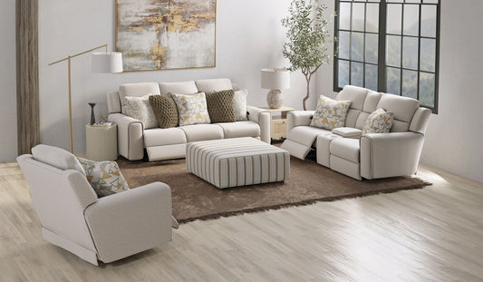 Micah - Power Headrest Power Deep Seat Reclining Sofa - Oatmeal