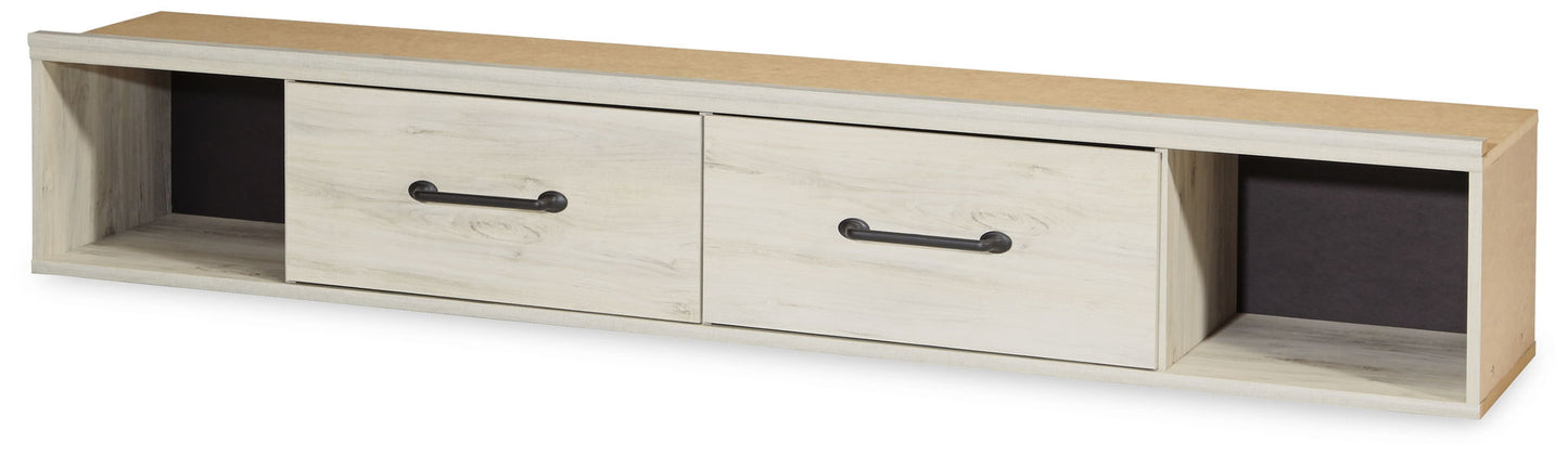 Cambeck - Q/K Side Storage w/Rail - Whitewash