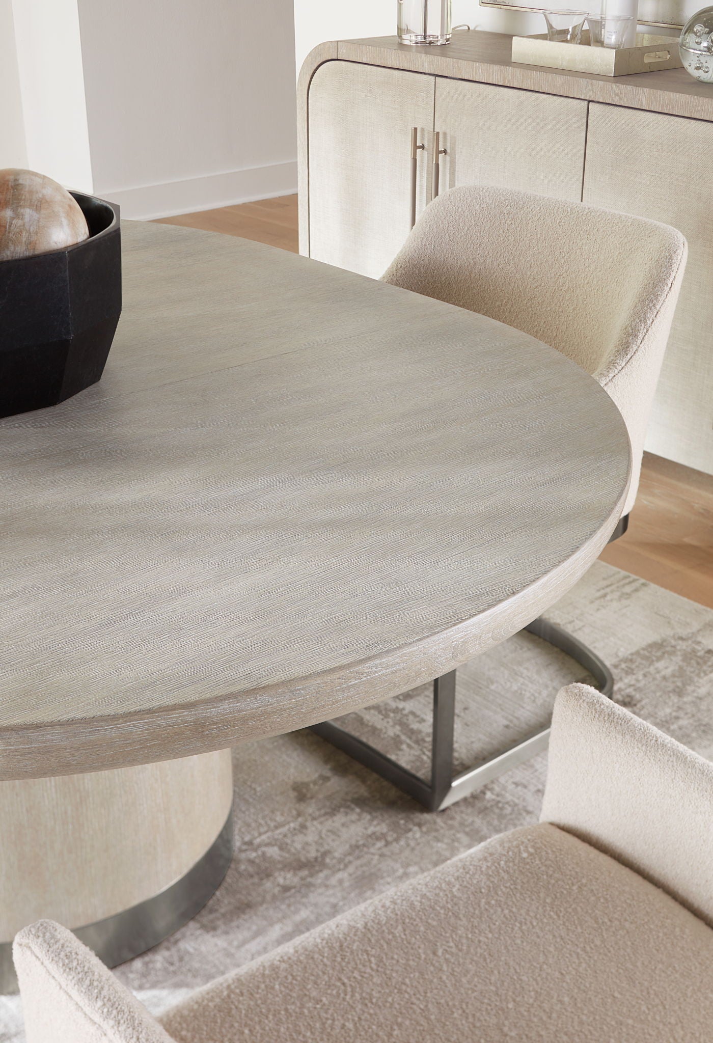 Modern Mood - Upholstered Arm Chair With Metal Base - Beige