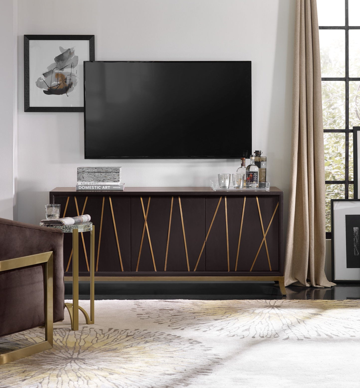 Commerce And Market - 64" Entertainment Console - Black