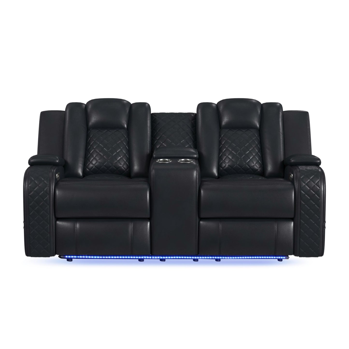 Carlo - Power Motion Loveseat With Power Headrest, Console And LED