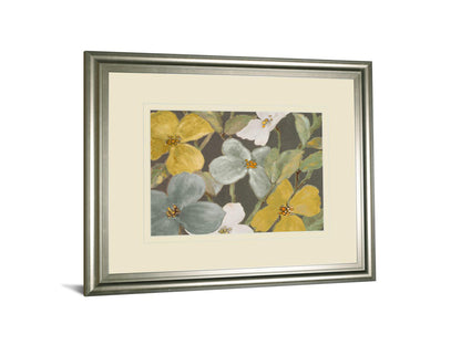 Garden Party In Gray 2 By Lanie Loreth - Framed Print Wall Art - Dark Gray