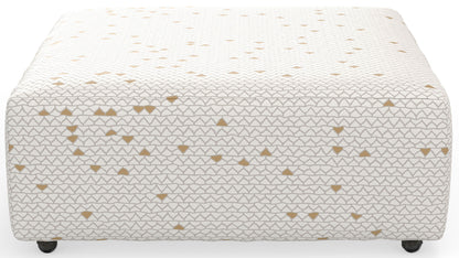 Sanctuary - Castered Cocktail Ottoman - Chalk