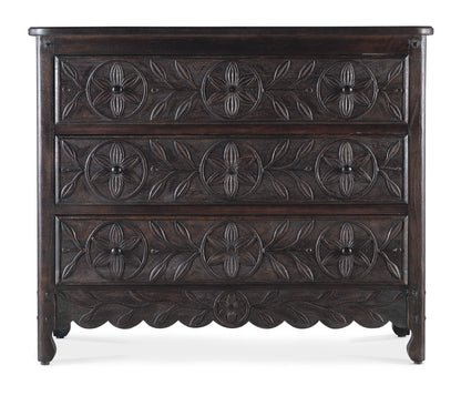 Commerce and Market - Flora Three-Drawer Chest - Dark Brown