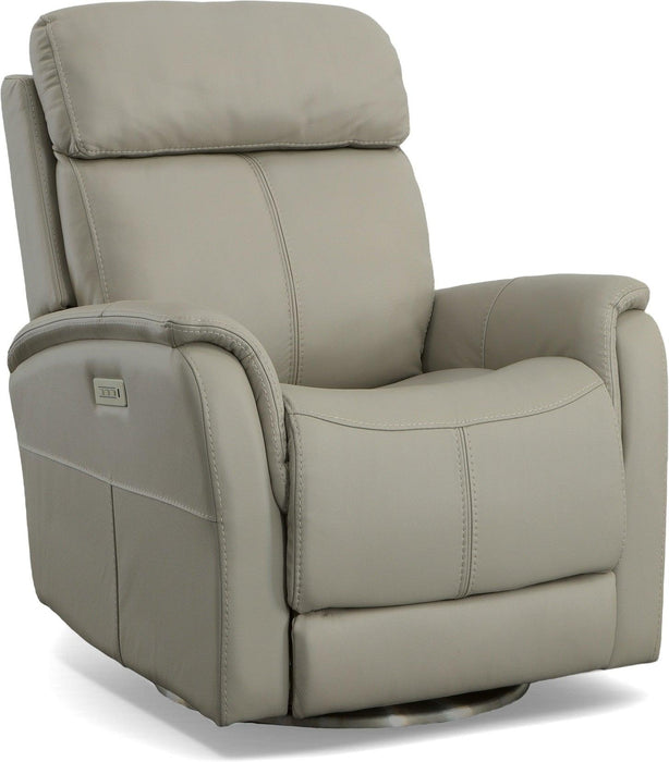 View Swivel Power Recliner with Power Headrest & Lumbar