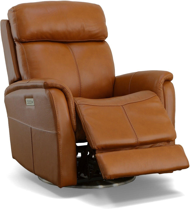 View Swivel Power Recliner with Power Headrest & Lumbar