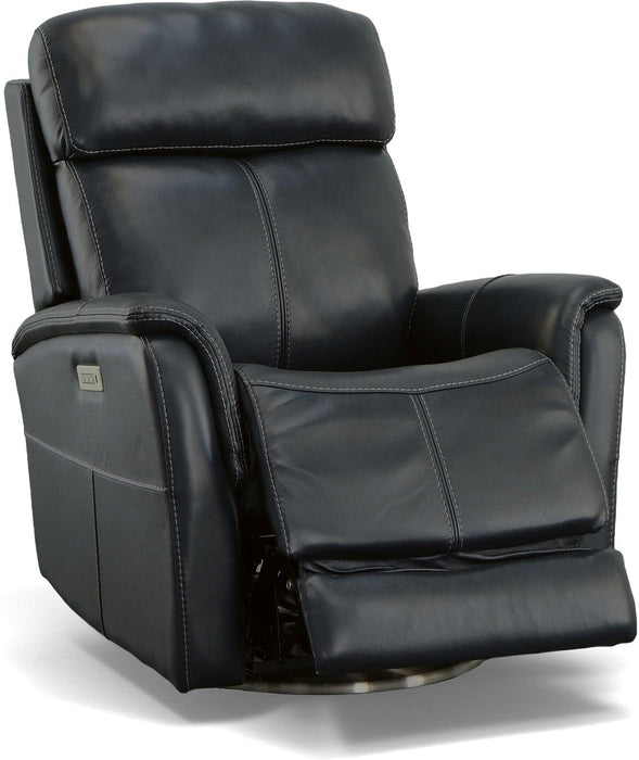 View Swivel Power Recliner with Power Headrest & Lumbar